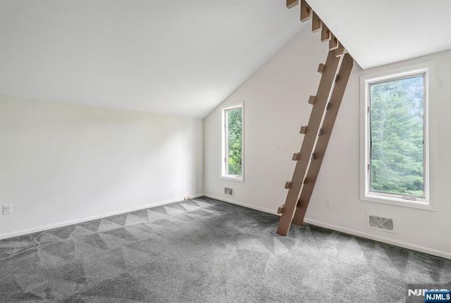 33 Berkshire Rd, Woodcliff Lake, NJ 07677 - additional living space featuring carpet floors and vaulted ceiling