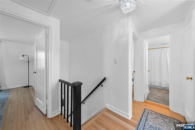 63 Rosedale Ave, Clifton, NJ 07013 - hallway featuring an upstairs landing and light wood finished floors