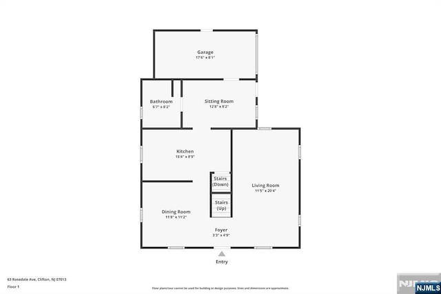 63 Rosedale Ave, Clifton, NJ 07013 - view of home floor plan