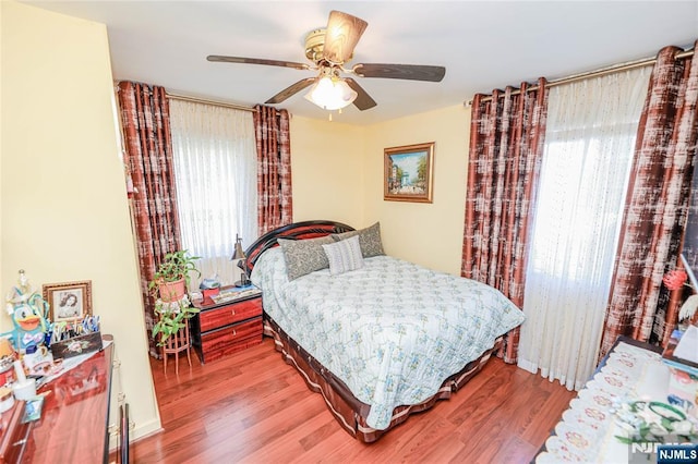 136 Martin Ave, Clifton, NJ 07012 - bedroom featuring wood finished floors and a ceiling fan