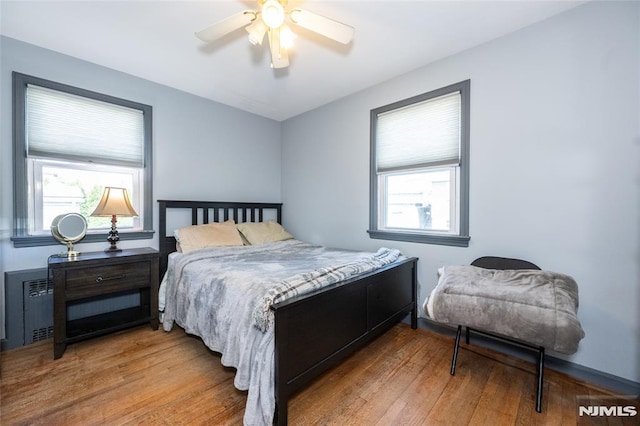 71 Pickens St, Little Ferry, NJ 07643 - bedroom with multiple windows, light wood-style flooring, and ceiling fan