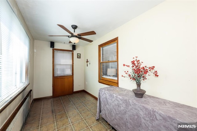 71 Pickens St, Little Ferry, NJ 07643 - entryway with ceiling fan, radiator, and tile patterned flooring