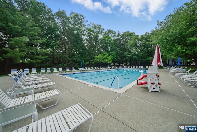 92 Maple Ln Unit 3021, Mount Arlington Boro, NJ 07856 - community pool with a patio area and view of wooded area