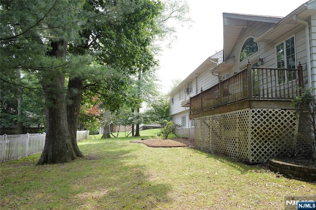 106 Prescott St, Demarest, NJ 07627 - view of yard featuring a wooden deck