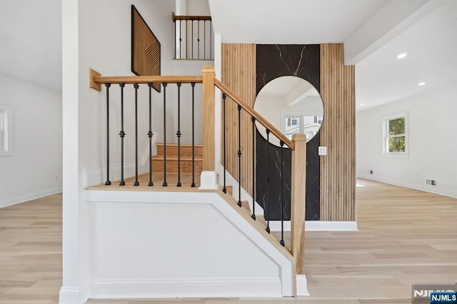 26 Lake, North Haledon, NJ 07508 - stairs with wood finished floors and recessed lighting
