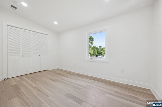 26 Lake, North Haledon, NJ 07508 - unfurnished bedroom with light wood-style floors, recessed lighting, and a closet