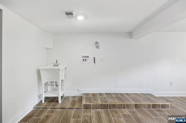26 Lake, North Haledon, NJ 07508 - washroom with washer hookup and wood tiled floors