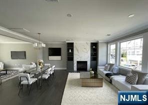 25 Division St Unit 403, Cresskill, NJ 07626 - living room with a premium fireplace