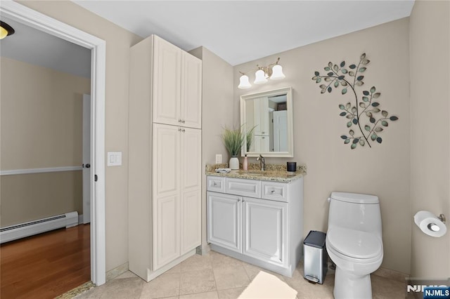8 Fieldstone Dr, Kinnelon Borough, NJ 07405 - bathroom with vanity and a baseboard heating unit