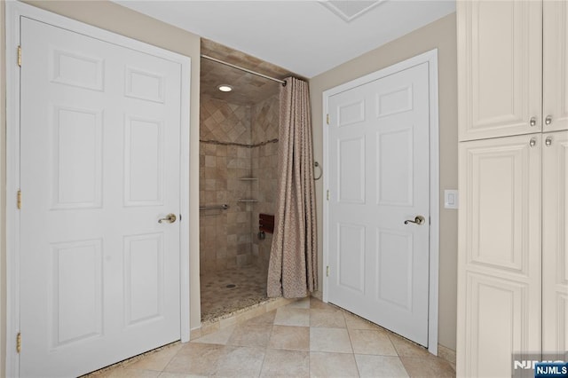 8 Fieldstone Dr, Kinnelon Borough, NJ 07405 - bathroom with tiled shower and tile patterned floors