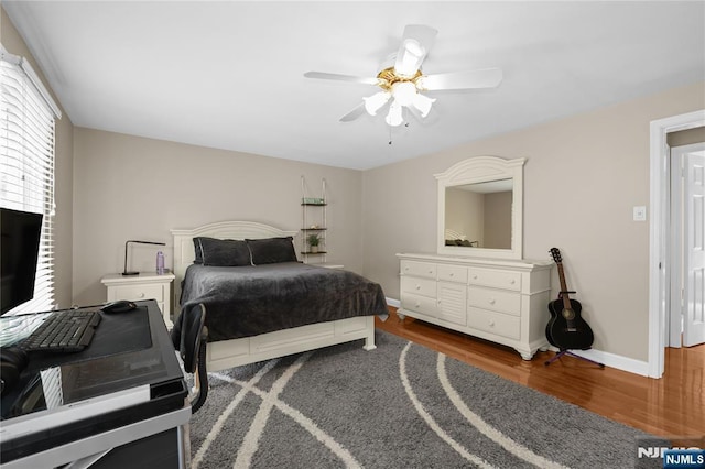 8 Fieldstone Dr, Kinnelon Borough, NJ 07405 - bedroom featuring wood finished floors and a ceiling fan