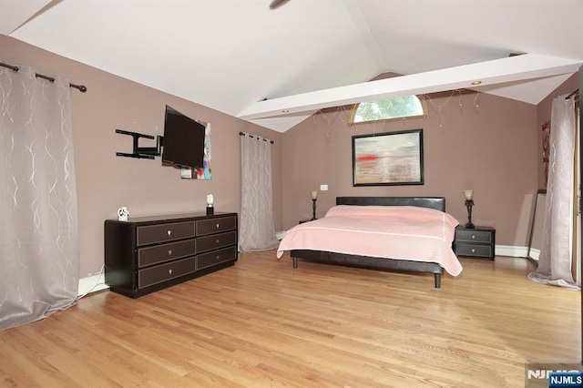 39-23 Pershing St, Fair Lawn, NJ 07410 - bedroom featuring light wood-style floors and lofted ceiling