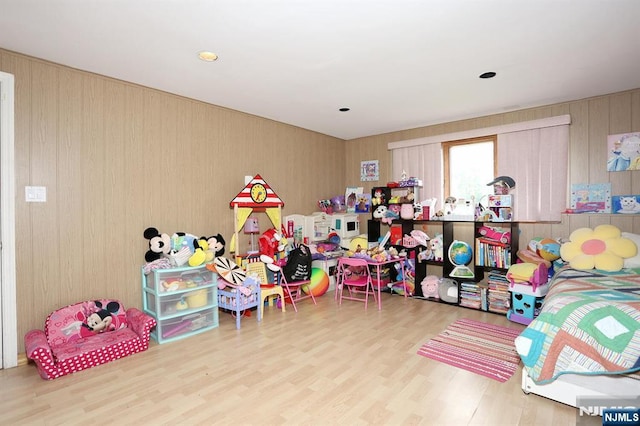 39-23 Pershing St, Fair Lawn, NJ 07410 - rec room featuring wood finished floors and wooden walls