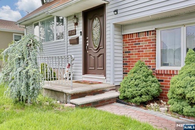39-23 Pershing St, Fair Lawn, NJ 07410 - entrance to property featuring brick siding