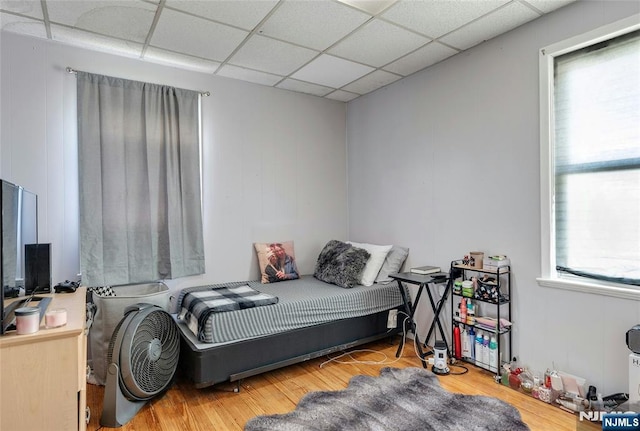 116 Berkeley Ave, Bloomfield, NJ 07003 - bedroom featuring a drop ceiling and wood finished floors