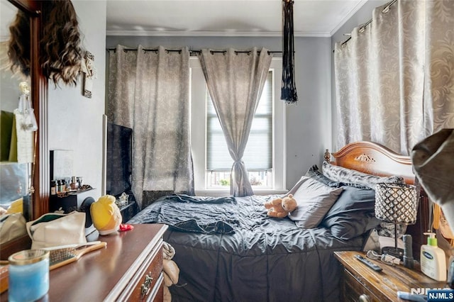 116 Berkeley Ave, Bloomfield, NJ 07003 - bedroom featuring crown molding