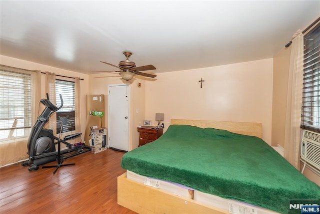 23 Preston St, Ridgefield Park, NJ 07660 - bedroom featuring wood finished floors and a ceiling fan