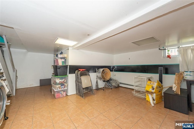 23 Preston St, Ridgefield Park, NJ 07660 - basement with tile patterned floors