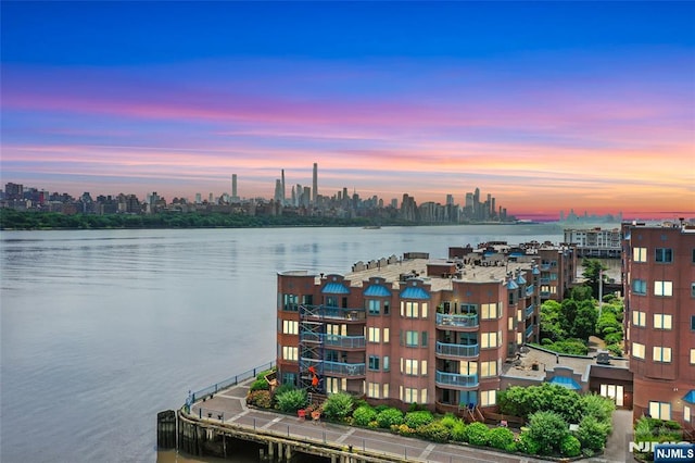 207 Jefferson Ct, Edgewater, NJ 07020 - water view featuring city skyline