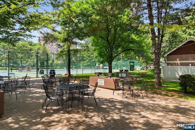207 Jefferson Ct, Edgewater, NJ 07020 - view of patio / terrace featuring a tennis court