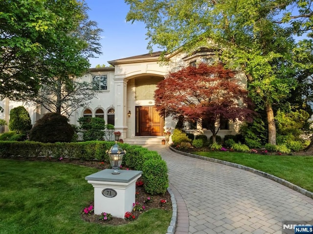 71 Roberts Rd, Englewood Cliffs, NJ 07632 - view of front of property with a front lawn