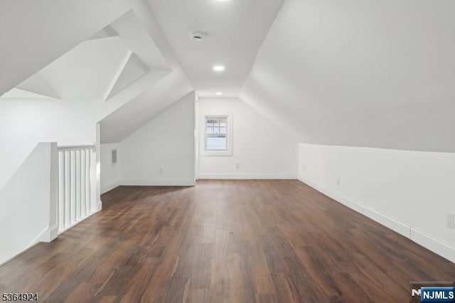5 Midland, Glen Ridge, NJ 07028 - additional living space with dark wood finished floors, lofted ceiling, and recessed lighting
