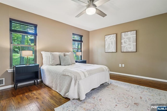 181 Long Hill Rd Unit H3, Little Falls, NJ 07424 - bedroom featuring hardwood / wood-style floors and a ceiling fan