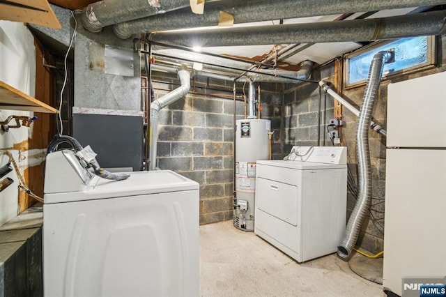 181 Long Hill Rd Unit H3, Little Falls, NJ 07424 - laundry room with separate washer and dryer and water heater