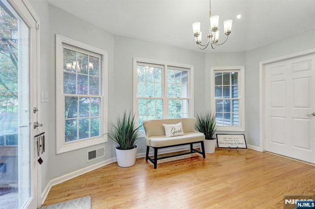 11 Katharina Pl, Twp Of Washington, NJ 07676 - sitting room featuring a chandelier and light wood finished floors