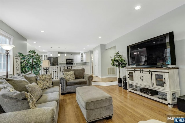 11 Katharina Pl, Twp Of Washington, NJ 07676 - living area with light wood-type flooring and recessed lighting
