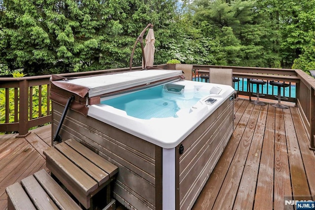 11 Katharina Pl, Twp Of Washington, NJ 07676 - deck featuring a hot tub