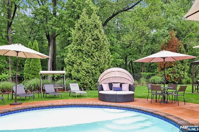 11 Katharina Pl, Twp Of Washington, NJ 07676 - outdoor pool with a patio area