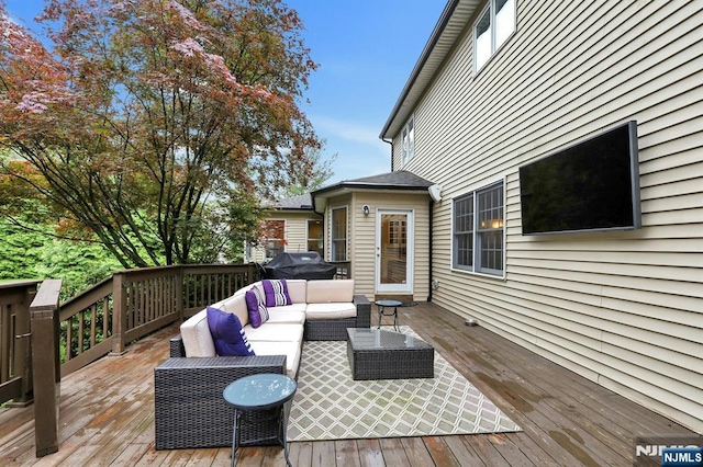 11 Katharina Pl, Twp Of Washington, NJ 07676 - wooden terrace with outdoor lounge area