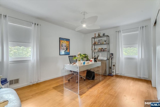 63 Kathleen Ct, Wayne, NJ 07470 - office space with light wood-type flooring and ceiling fan