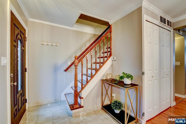 139 Donato Dr, Little Falls, NJ 07424 - foyer with stairway and ornamental molding