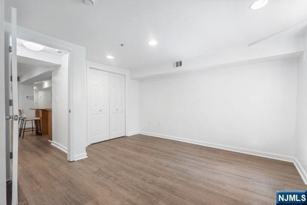 2608 Kennedy Blvd Unit 1, Union City, NJ 07087 - unfurnished bedroom with wood finished floors, recessed lighting, and a closet