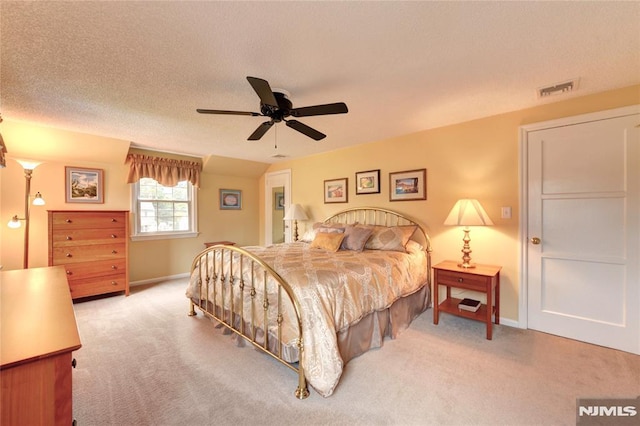 306 Boulevard, Pequannock Township, NJ 07444 - carpeted bedroom with ceiling fan and a textured ceiling