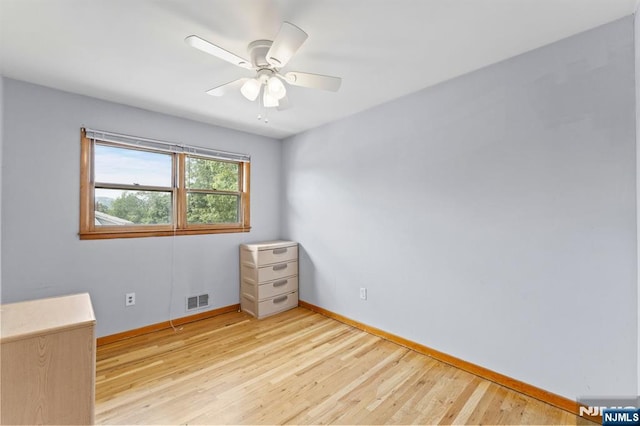 132 17th St, Prospect Park, NJ 07508 - spare room featuring light wood-type flooring and a ceiling fan