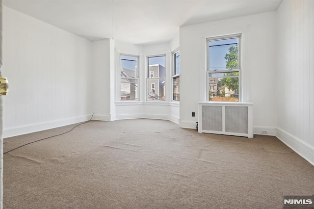 223 N 6th St, Newark, NJ 07107 - empty room with radiator heating unit and carpet floors