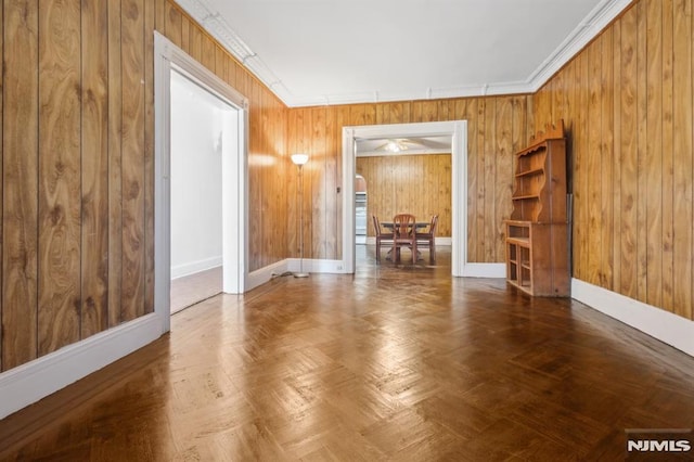223 N 6th St, Newark, NJ 07107 - spare room with wood walls and baseboards
