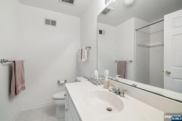 66 Spruce Ln, North Haledon, NJ 07508 - bathroom featuring vanity, tile patterned flooring, and a shower