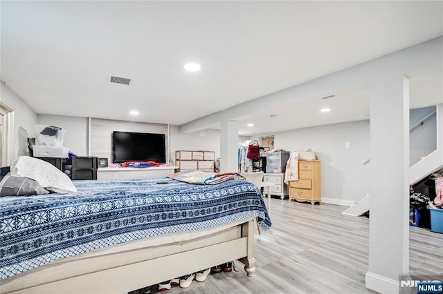 695 Midland Ave, Garfield, NJ 07026 - bedroom featuring wood finished floors and recessed lighting