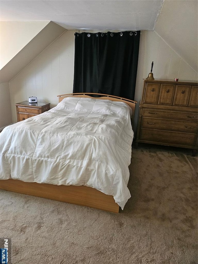 100 Grove St, Waldwick, NJ 07463 - bedroom with lofted ceiling and carpet