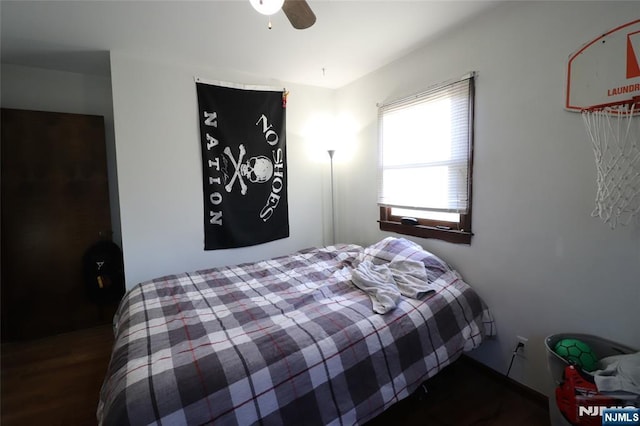 116 Scott Rd, Franklin, NJ 07416 - bedroom featuring dark wood-type flooring and a ceiling fan