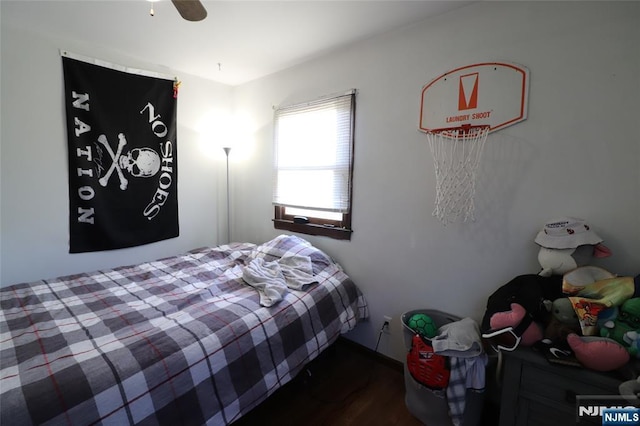 116 Scott Rd, Franklin, NJ 07416 - bedroom featuring dark wood-type flooring and ceiling fan