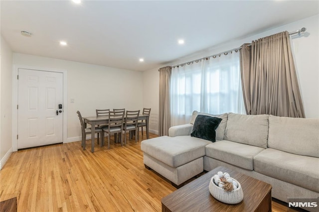 63 E Midland Ave, Kearny, NJ 07032 - living area featuring light wood-style flooring and recessed lighting