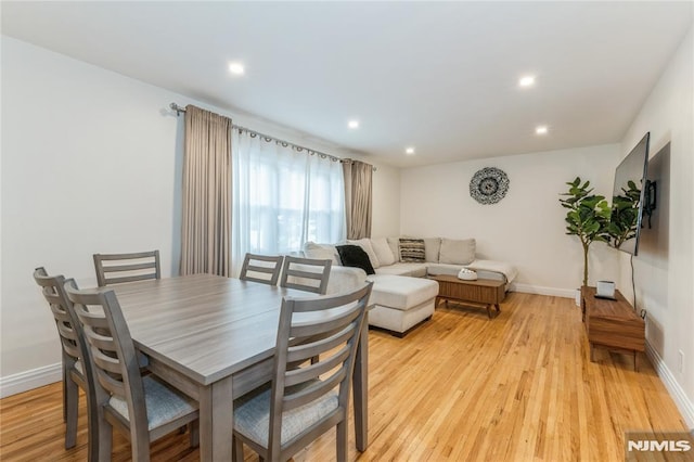 63 E Midland Ave, Kearny, NJ 07032 - dining space featuring light wood finished floors and recessed lighting