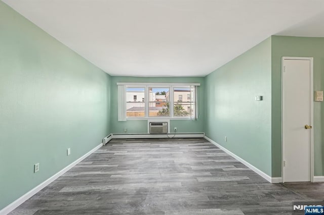 17 Cuozzo St Unit 27, Belleville, NJ 07109 - unfurnished room with wood finished floors and a wall mounted air conditioner