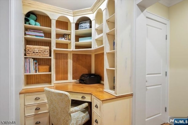 4 Lowell Ct Unit 704, Teaneck, NJ 07666 - unfurnished office with built in study area and crown molding