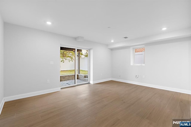 227 Wayne Ave Unit A, Cliffside Park, NJ 07010 - empty room with recessed lighting and wood finished floors